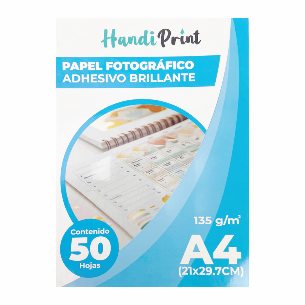 Papel fotográfico adhesivo brillante 135 gr